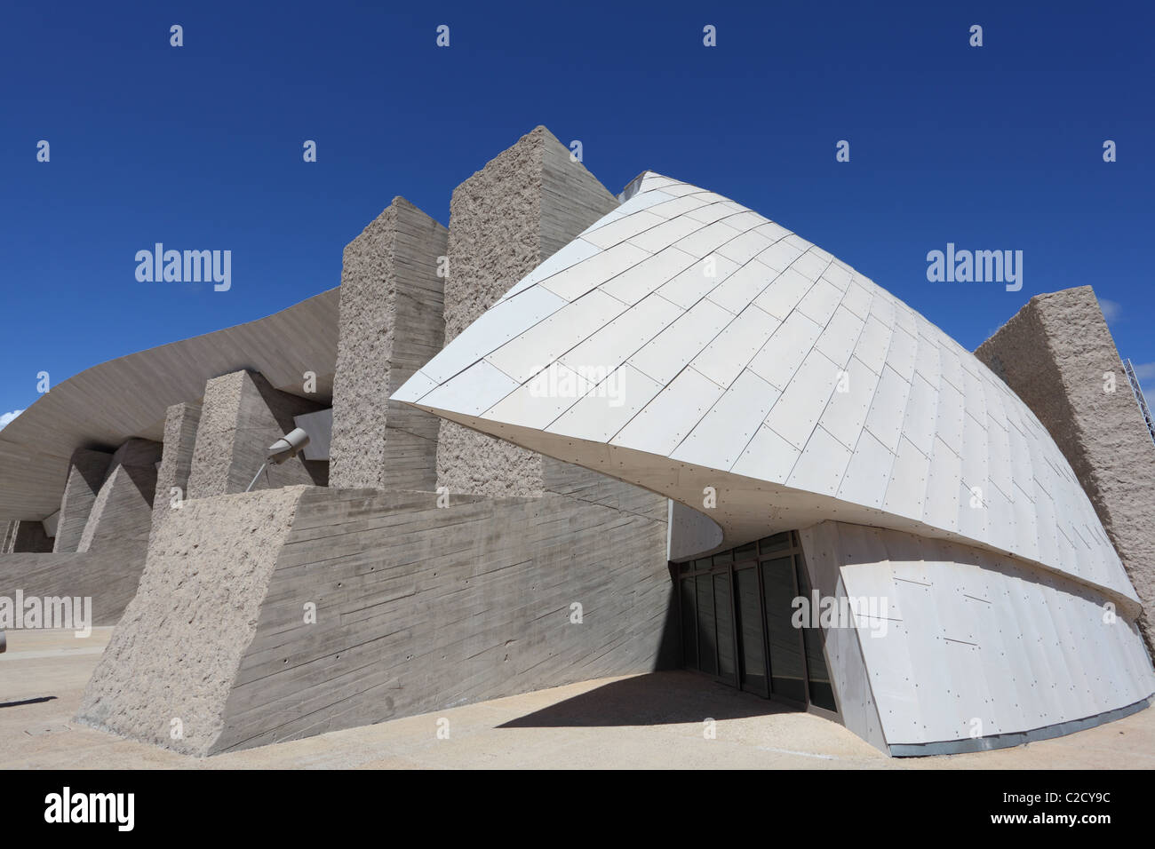 Edificio futuristico del sud di Tenerife Convention Center Foto Stock