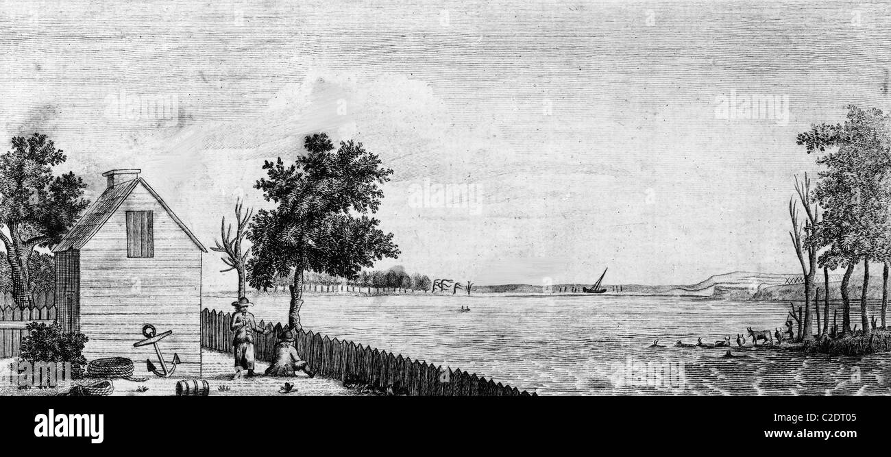 Plantation vicino al fiume indiano nel Delaware Foto Stock