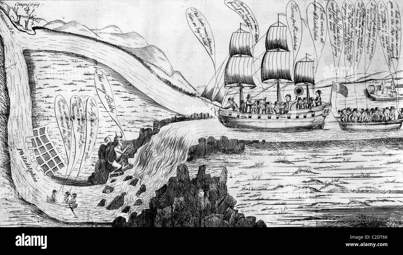 Cartoon il governo muoversi a Washington Foto Stock