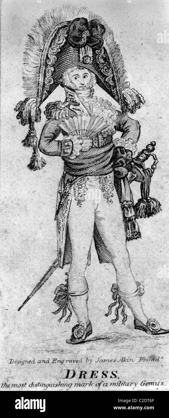 Cartoon lampooning i militari Foto Stock