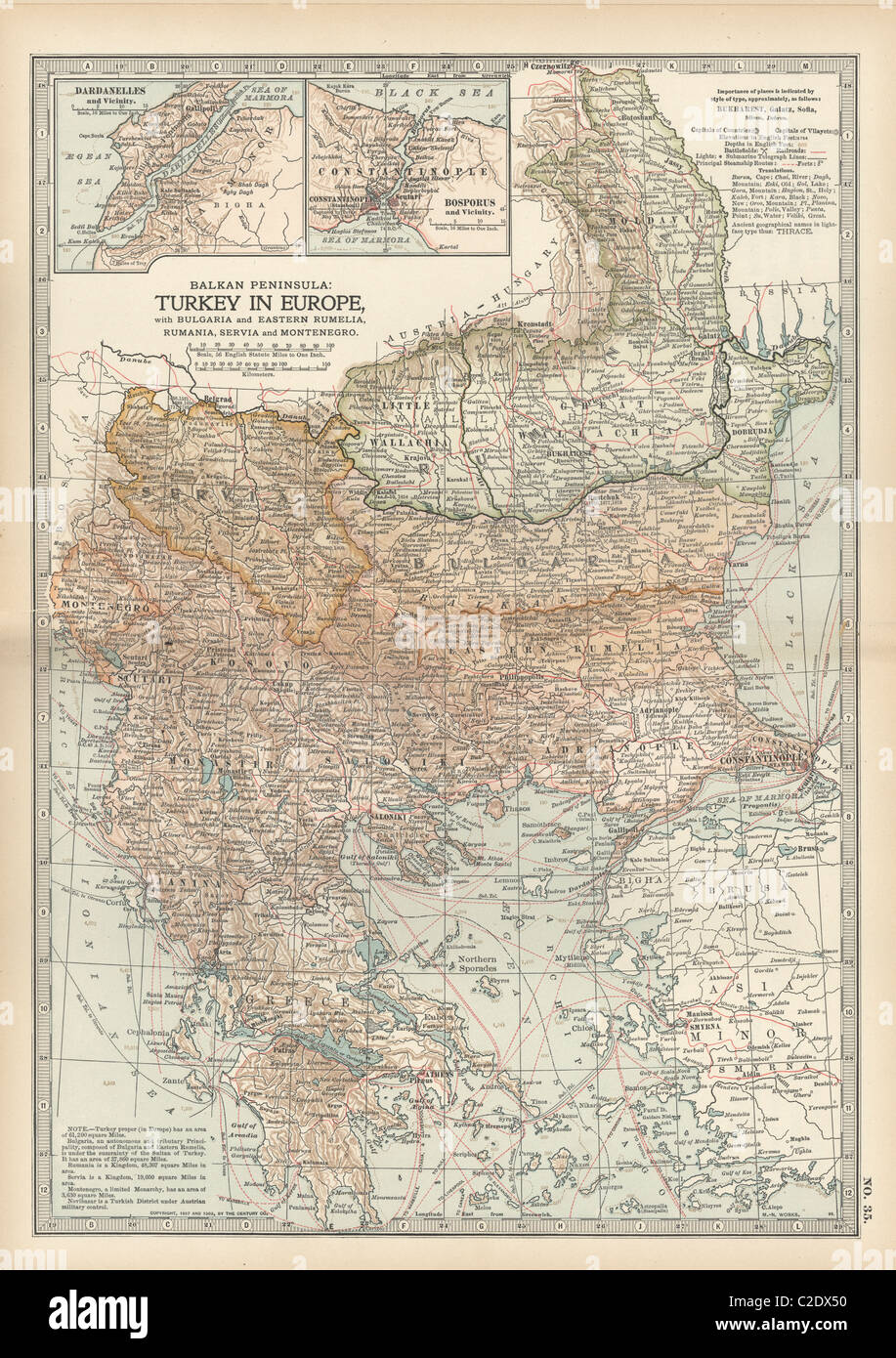 Mappa di Turchia Foto Stock
