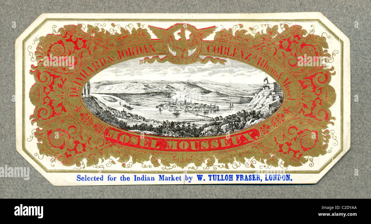 Reno etichetta del vino Foto Stock