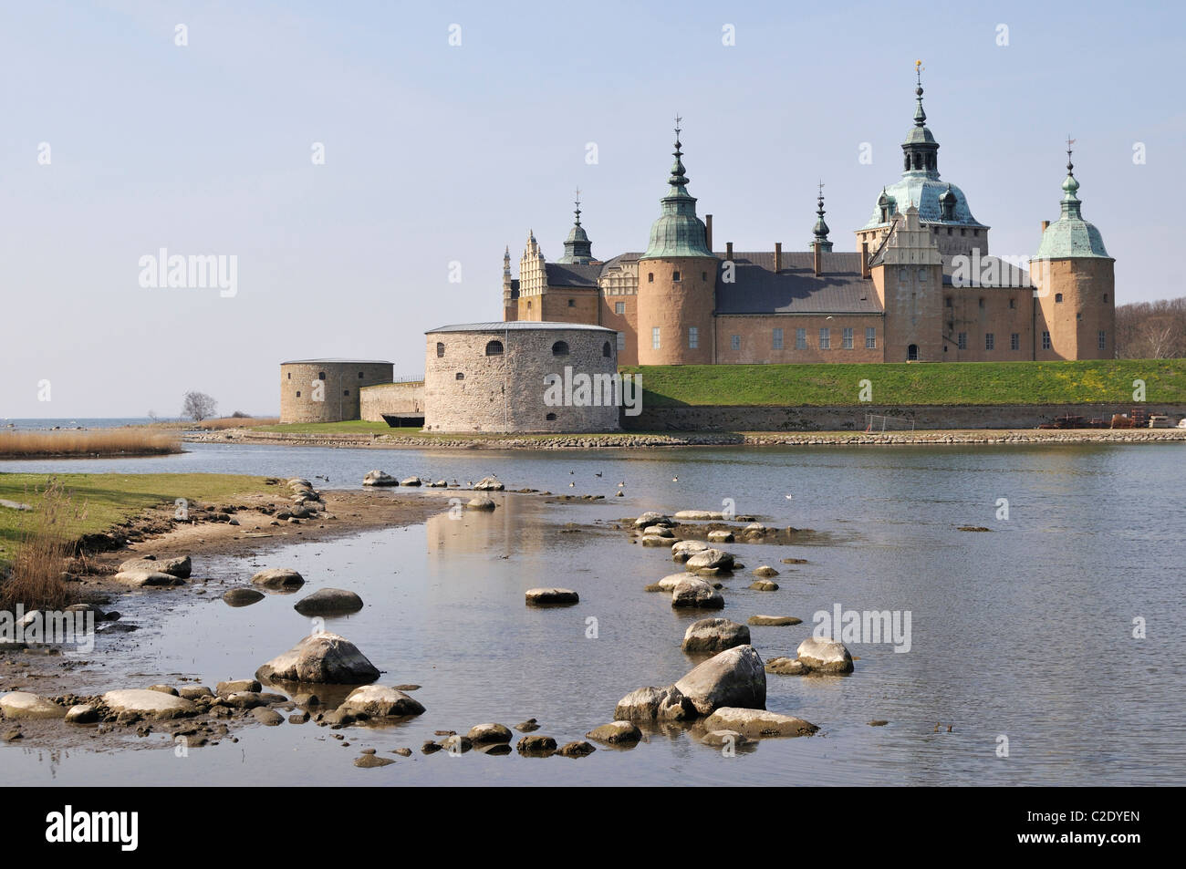 Il Castello di Kalmar a Kalmar, Smaaland, Svezia Foto Stock