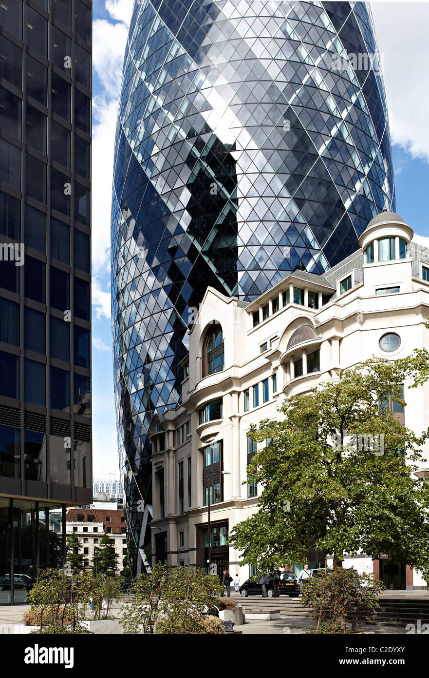 Swiss Re Building " il Gherkin' Foto Stock