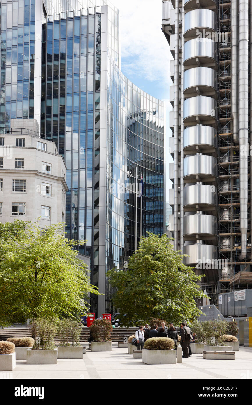 Città di Londra edifici Lloyds building Foto Stock