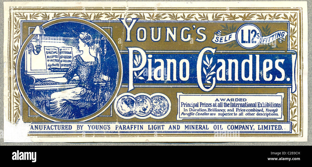 Etichetta per i giovani del Piano di candele Foto Stock