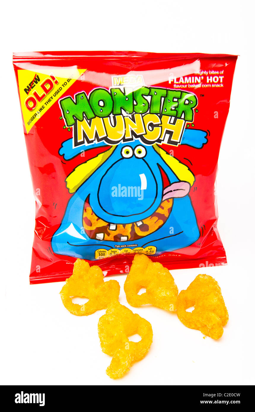 Flamin hot monster munch Foto Stock