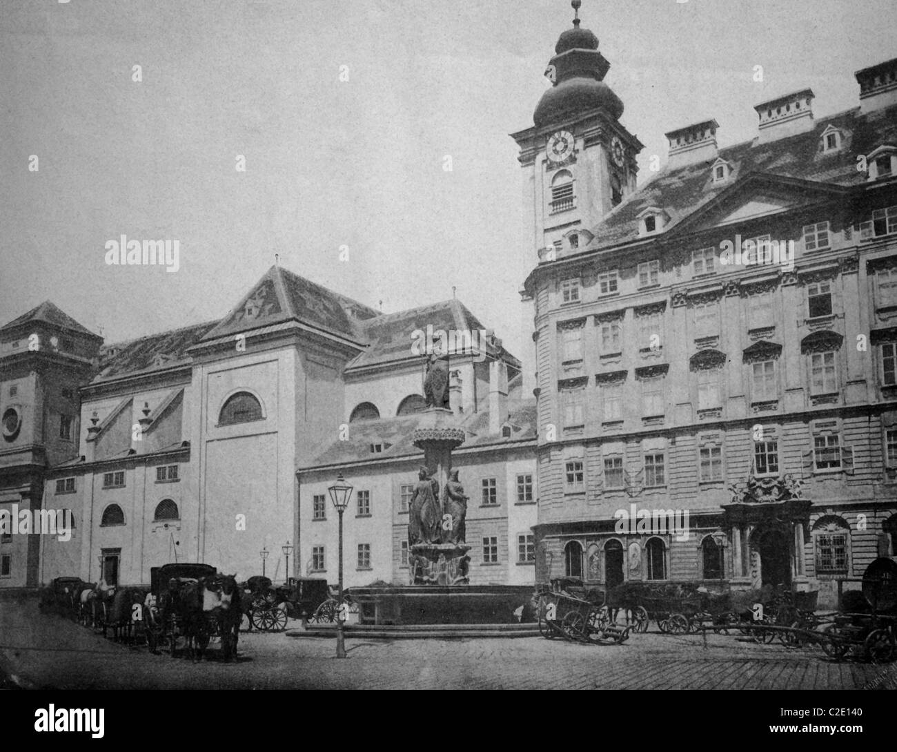 Uno dei primi della autotypes del Freiung a Vienna, Austria, fotografia storica, 1884 Foto Stock