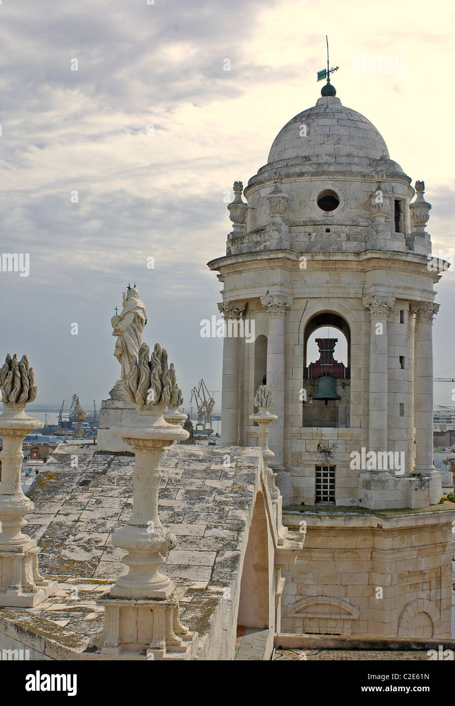 Vista aerea di Cádiz Cádiz, Andalucía, Spagna Foto Stock