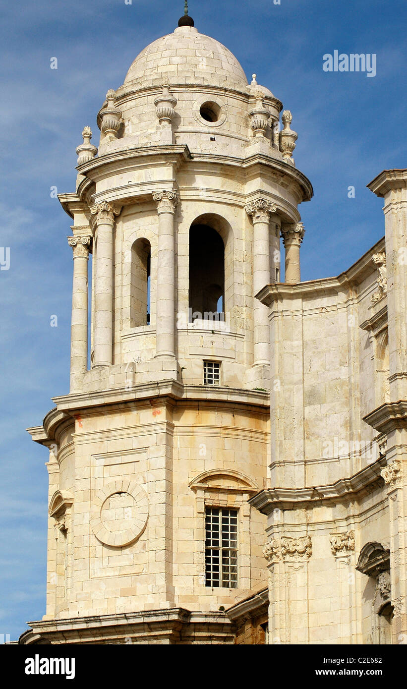 Cattedrale di Santa Cruz.(anno 1722) Cádiz. Andalusia, Spagna Foto Stock