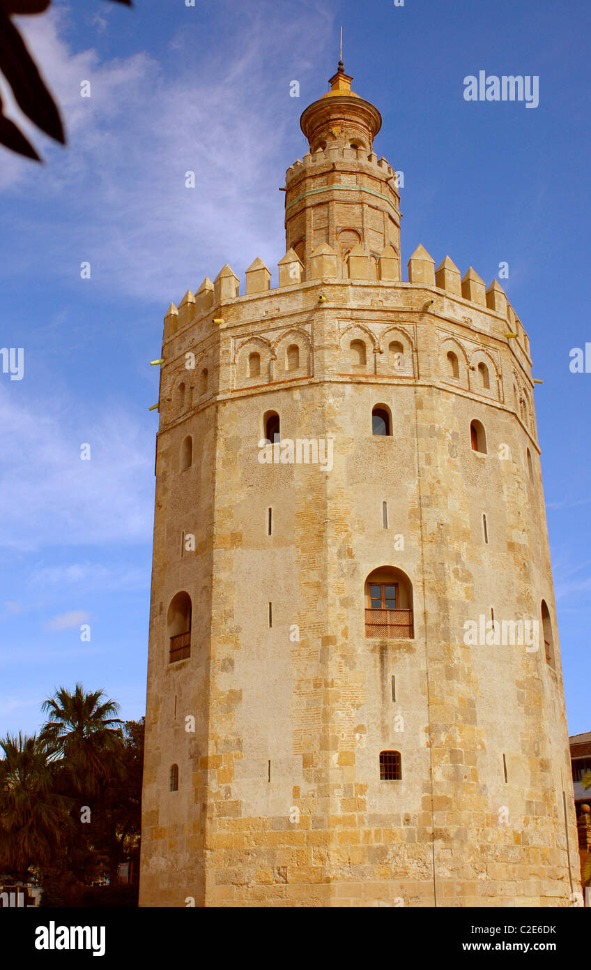 Torre del Oro, Sevilla. Andalusia, Spagna Foto Stock