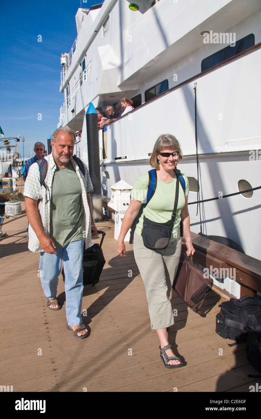 Giorno di sbarco, La Paz marina, Safari Quest, Mare di Cortez, Baja California Sur, Messico. Foto Stock