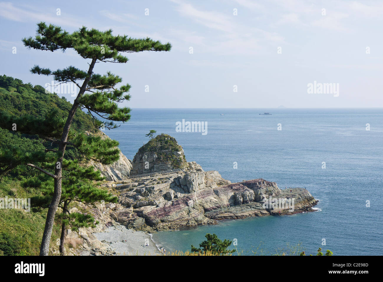 Sinseondae sud vista, Geojedo, Corea del Sud Foto Stock