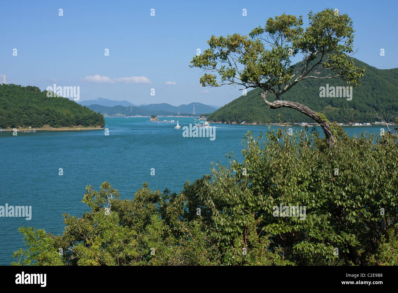 Hansan Island Harbour, Corea del Sud Foto Stock