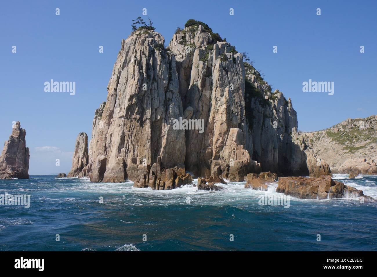 Estremità meridionale di Deungdaeseom (Faro Isola), Corea del Sud Foto Stock