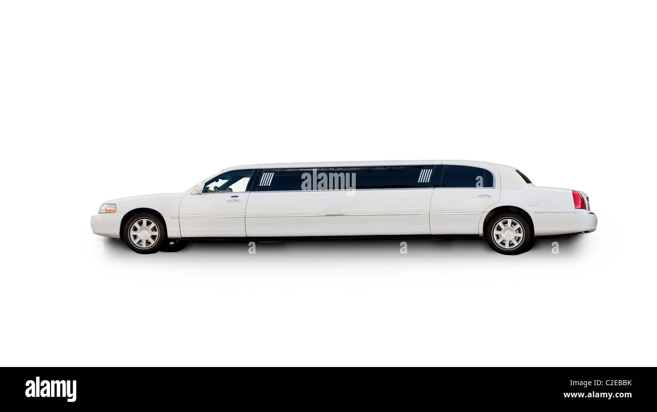 Una limousine isolato su bianco Foto Stock
