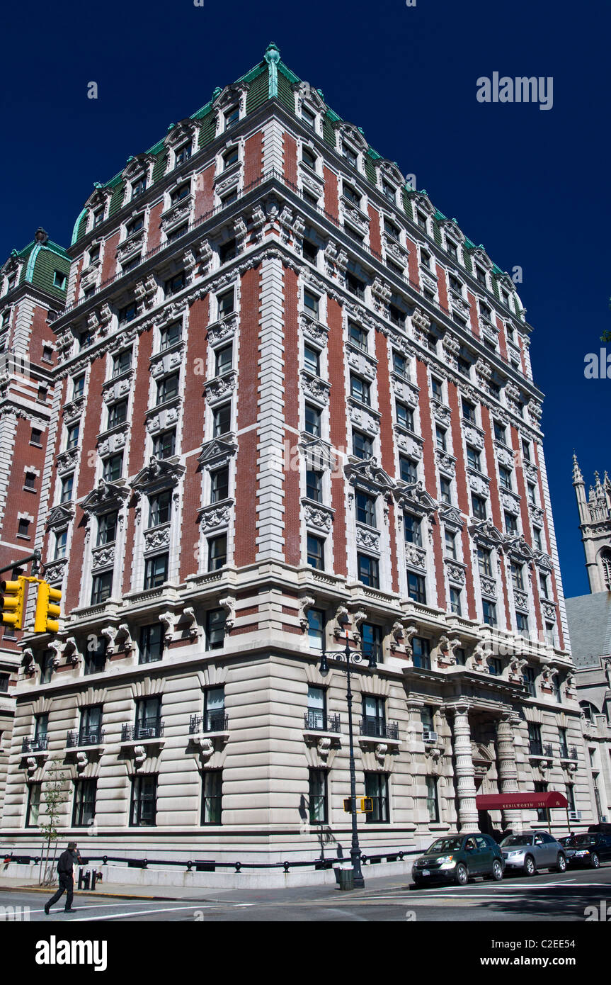 Il Kenilworth, Francese Secondo Impero-edificio di appartamenti in stile, 151 Central Park West, Manhattan New York City,USA Foto Stock