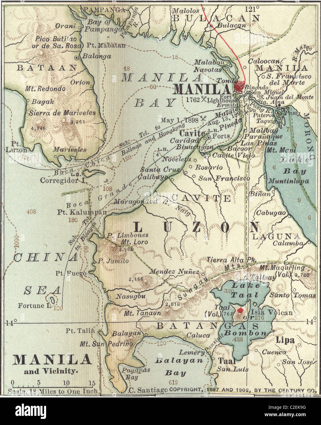 Mappa di Manila Foto Stock