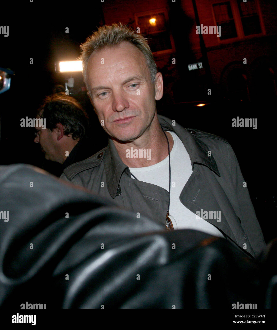 Sting celebrità al di fuori del Waverly Inn New Yory City, Stati Uniti d'America- 31.10.07 Foto Stock