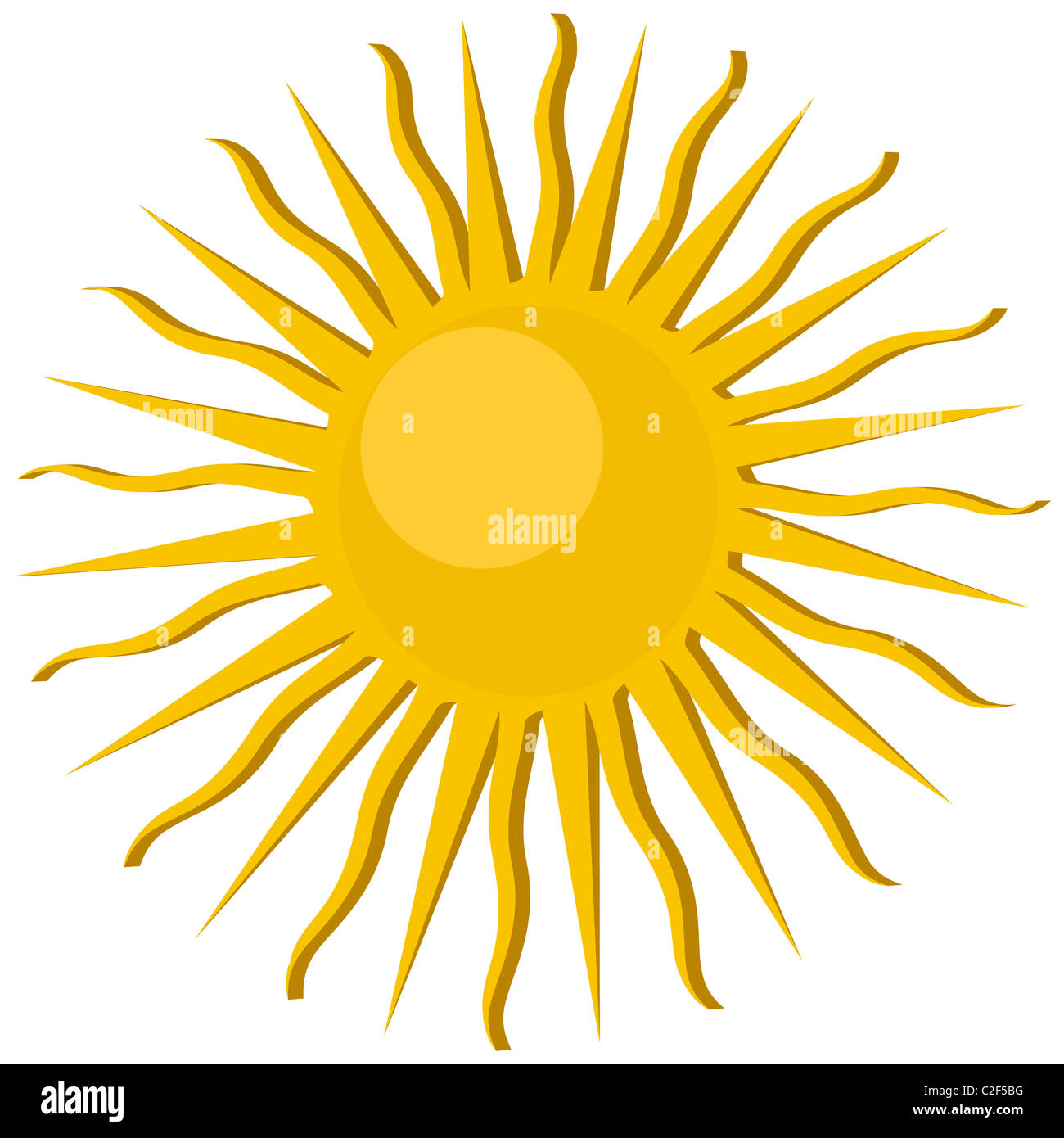 Icona del sole Foto Stock