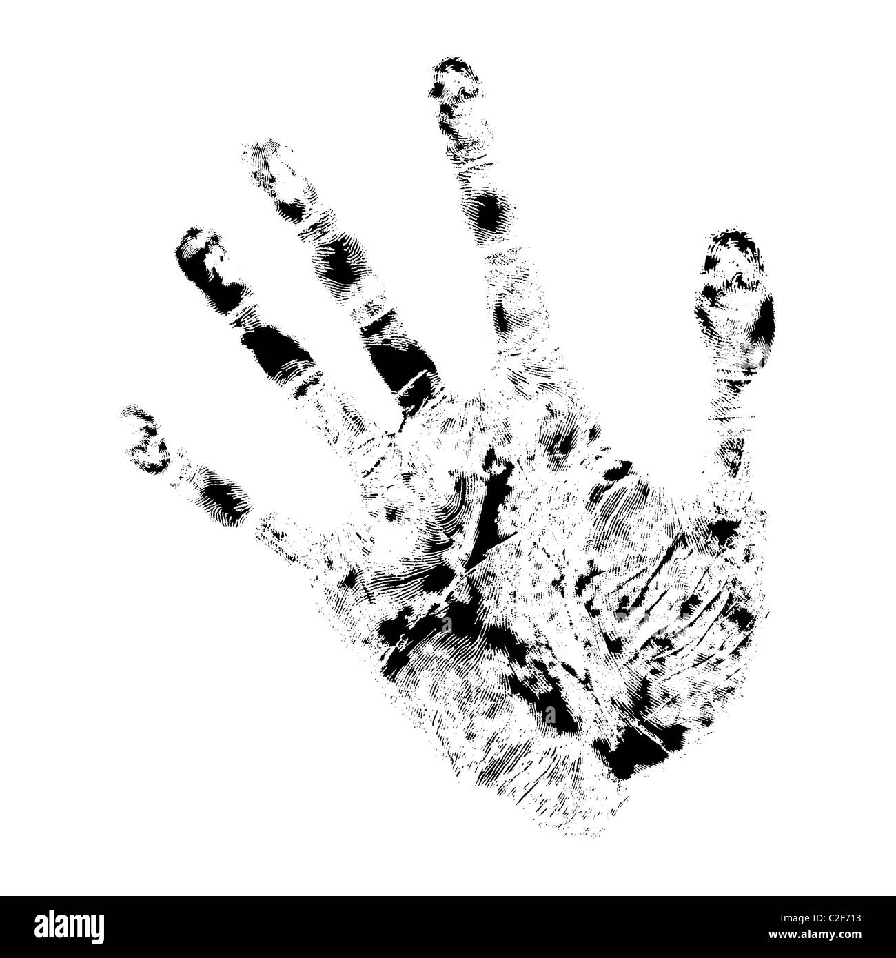 Realistico Stampa a mano Foto Stock