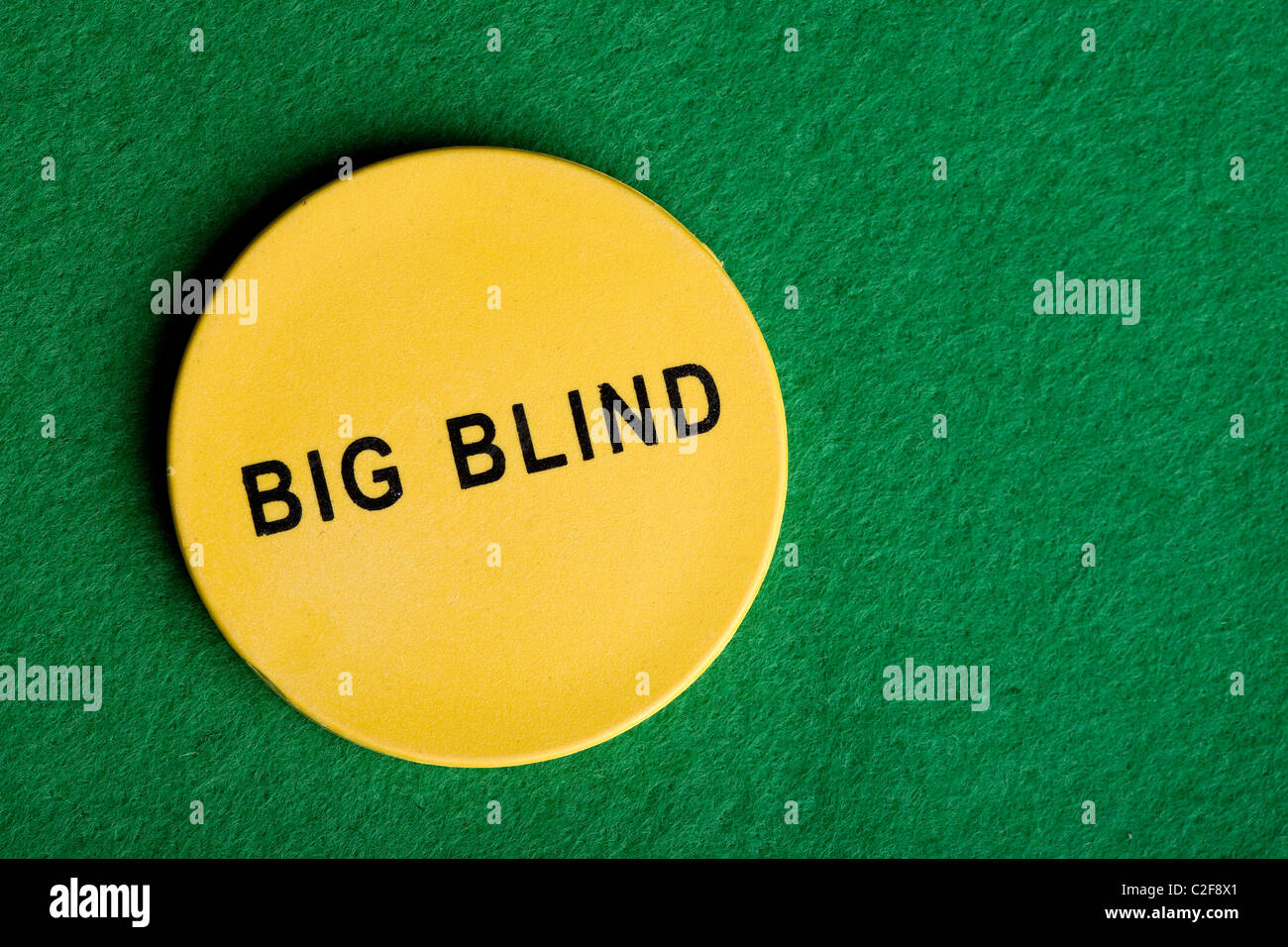 Un big blind chip per poker Foto Stock