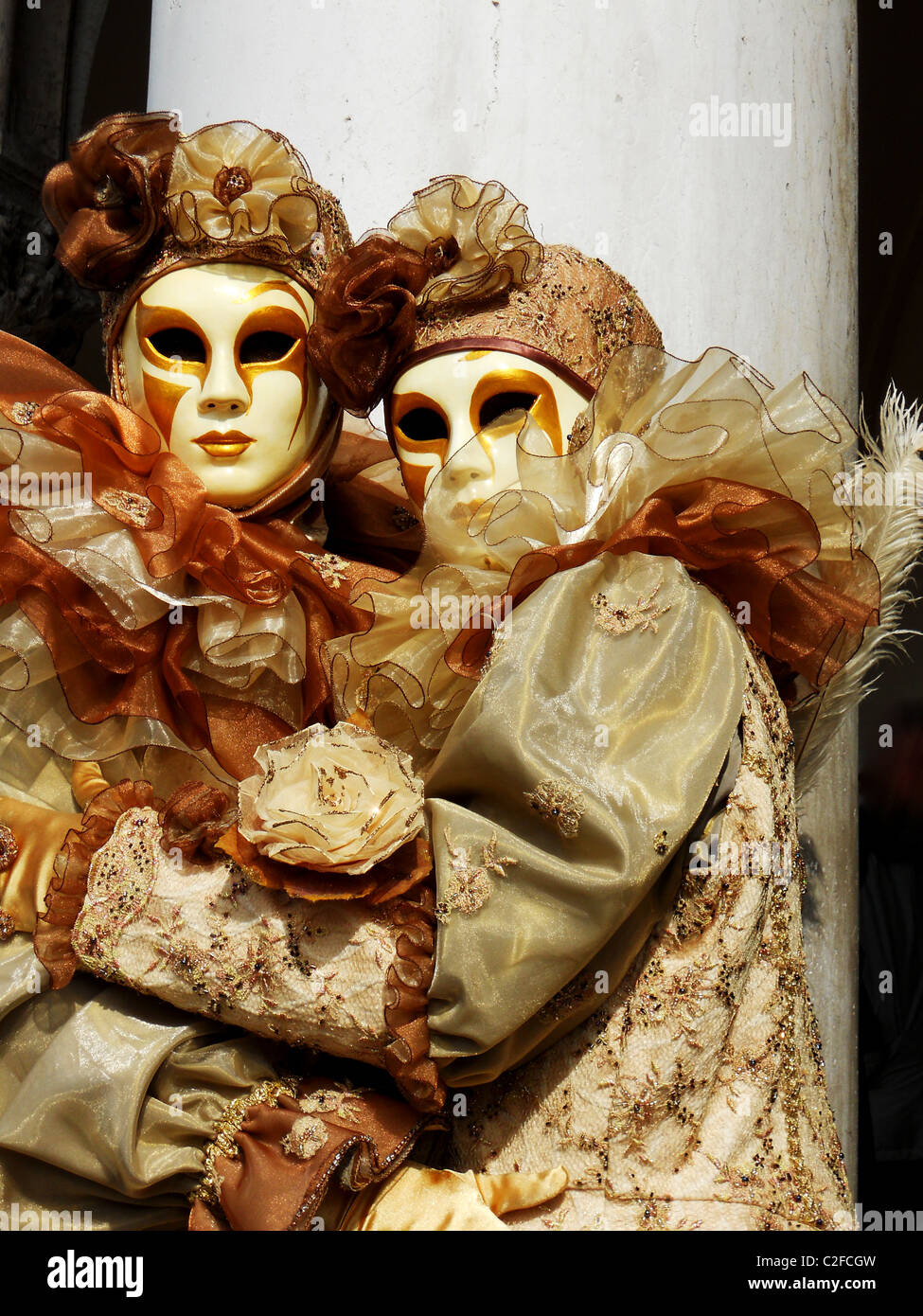 Maschere al carnevale di Venezia Foto Stock