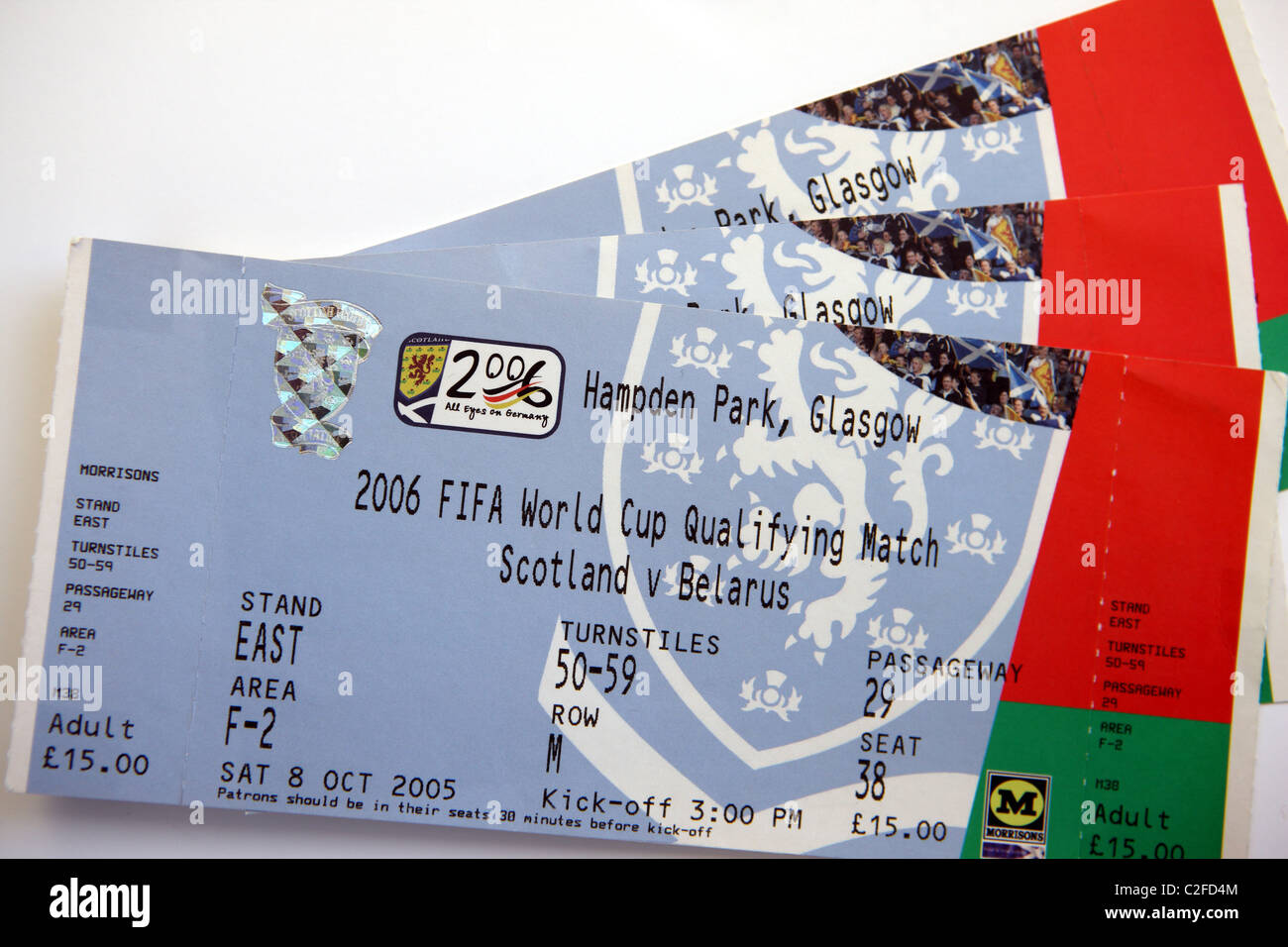 2006 FIFA World Cup Match di qualificazione biglietti Foto Stock