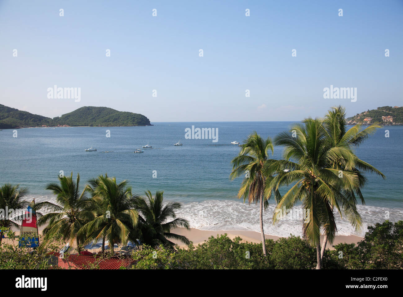 Playa La Ropa, Oceano Pacifico, Zihuatanejo, Guerrero membro, Messico, America del Nord Foto Stock