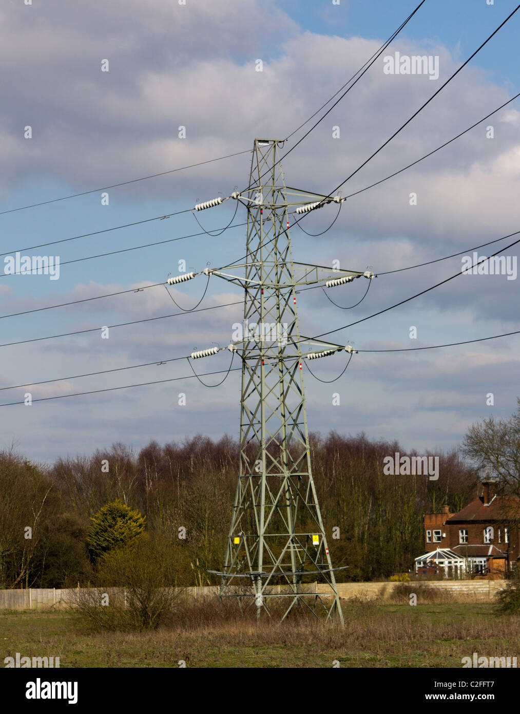 Pilone di elettricità Foto Stock