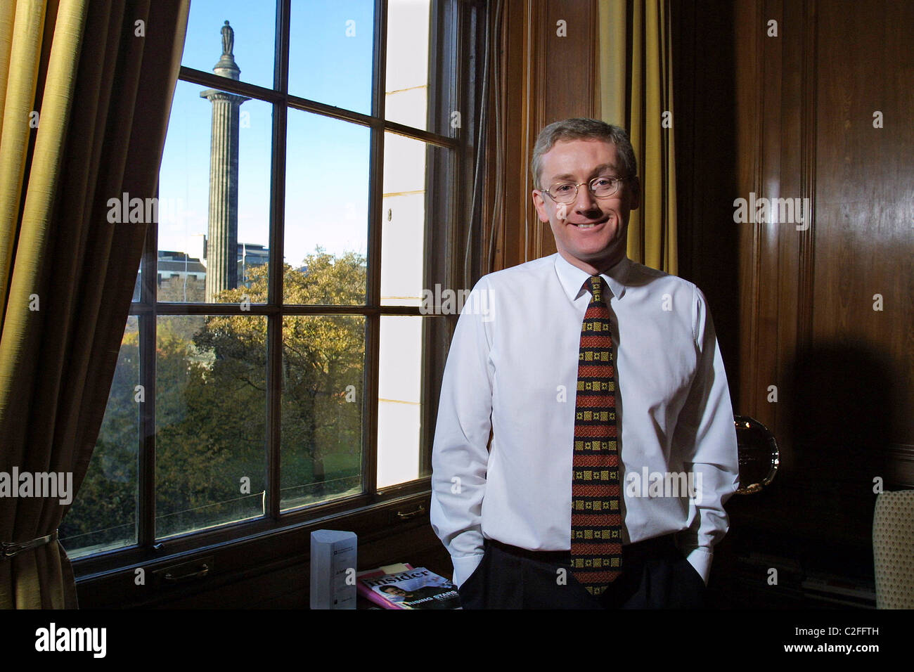 Sir Fred Goodwin ex-direttore generale della Royal Bank of Scotland, nel suo ufficio in St Andrews Square, Edimburgo Foto Stock