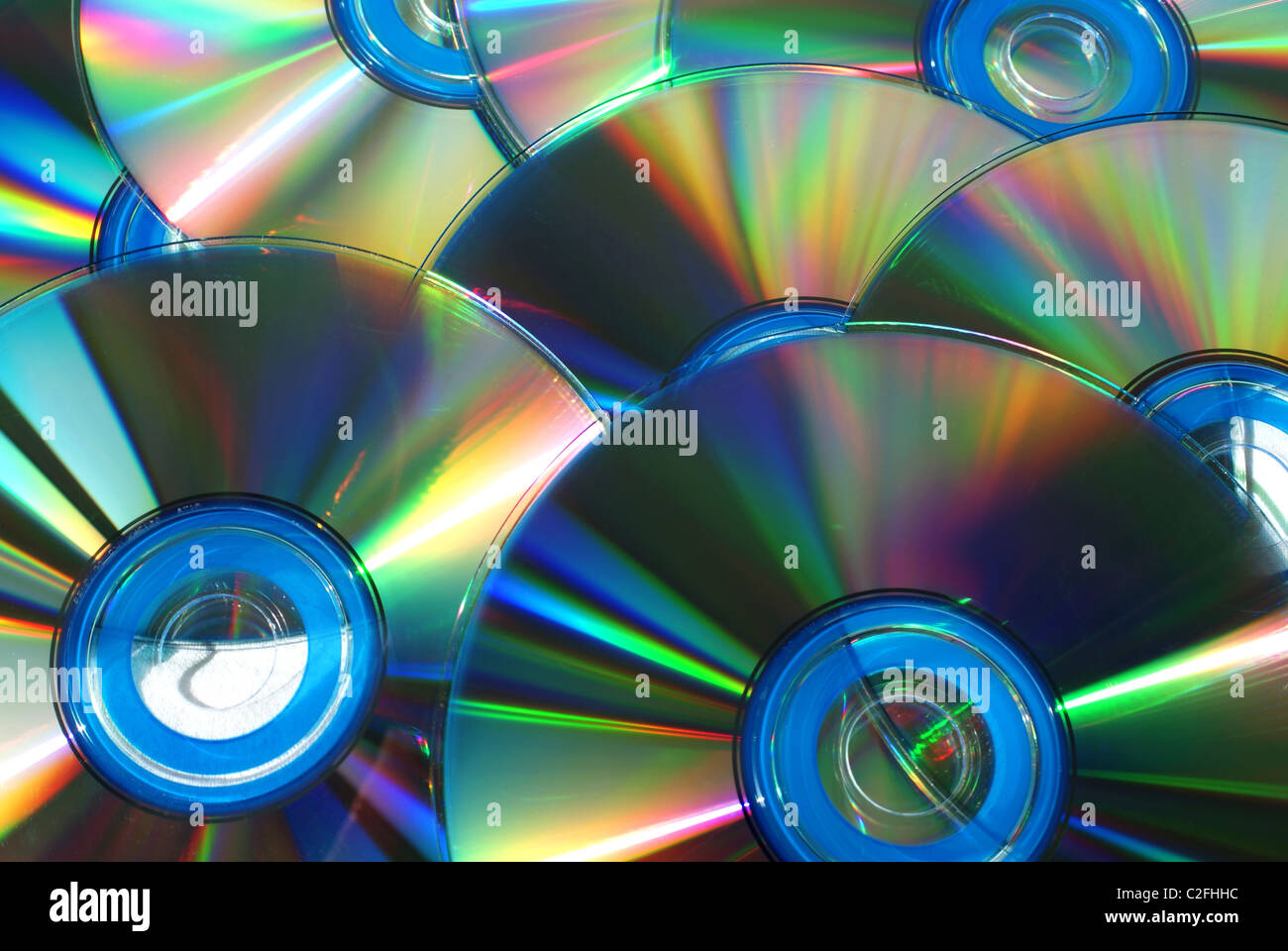 CD o DVD disks Macro Foto Stock