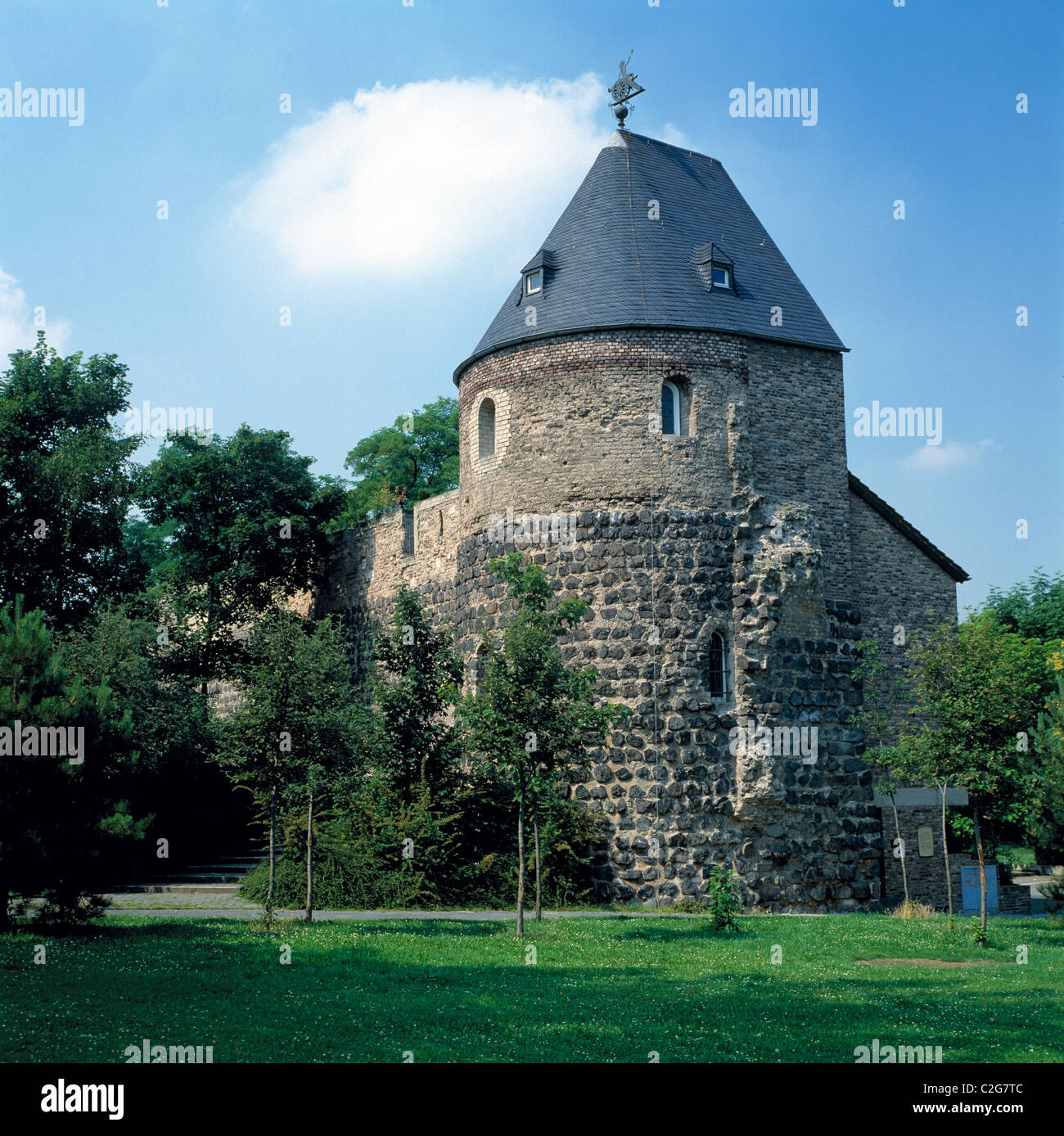 Stadtbefestigung Kartaeuserwall, Blaue Funken Turm, Koeln, Rhein, Renania settentrionale-Vestfalia Foto Stock