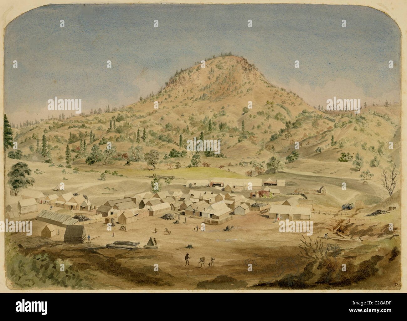 Butte City, California come si guardò intorno al 1854, Foto Stock