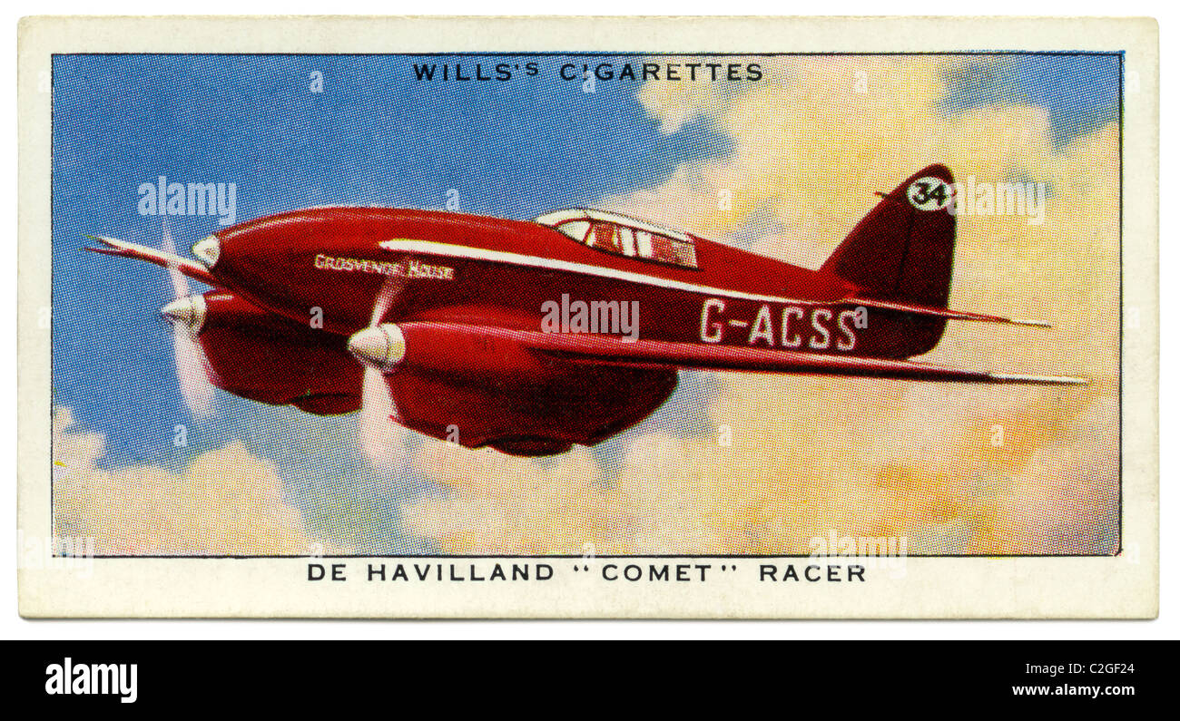 Un De Havilland Comet "' racer, prodotta per il 1934 Inghilterra in Australia air race. Scott e Campbell Brown ha vinto la gara in uno. Foto Stock