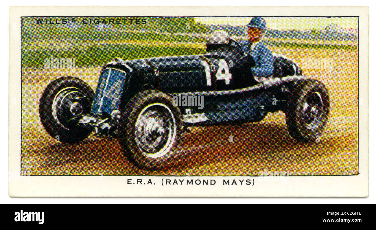 Raymond Mays's' E.R.A. British auto - ha vinto il British Empire Trophy al Donnington Park nel 1937 Foto Stock