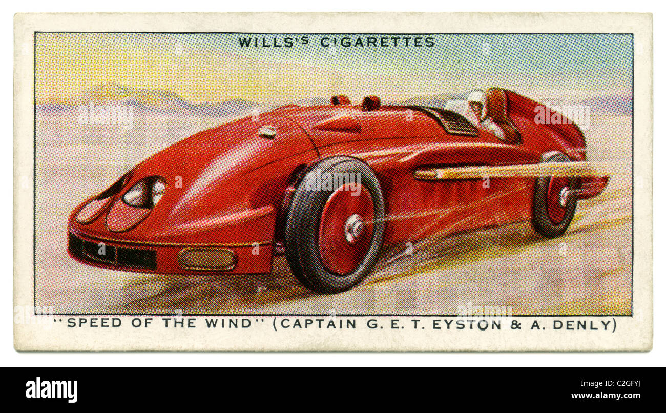 George Eyston e Albert Denly's "velocità del vento' - nel 1936 ha detenuto il record mondiale per il maggior numero di miglia contemplati in 12 ore Foto Stock