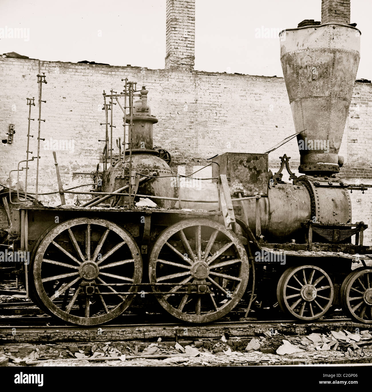 Richmond, Virginia locomotori danneggiati Foto Stock