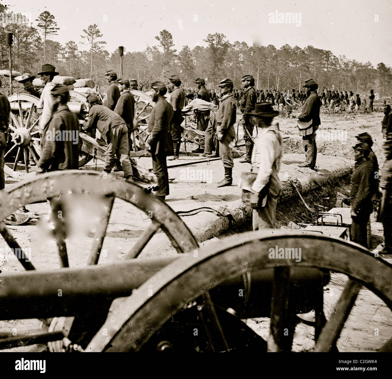 Fair Oaks, Virginia, vicinanze. Batteria federale Foto Stock