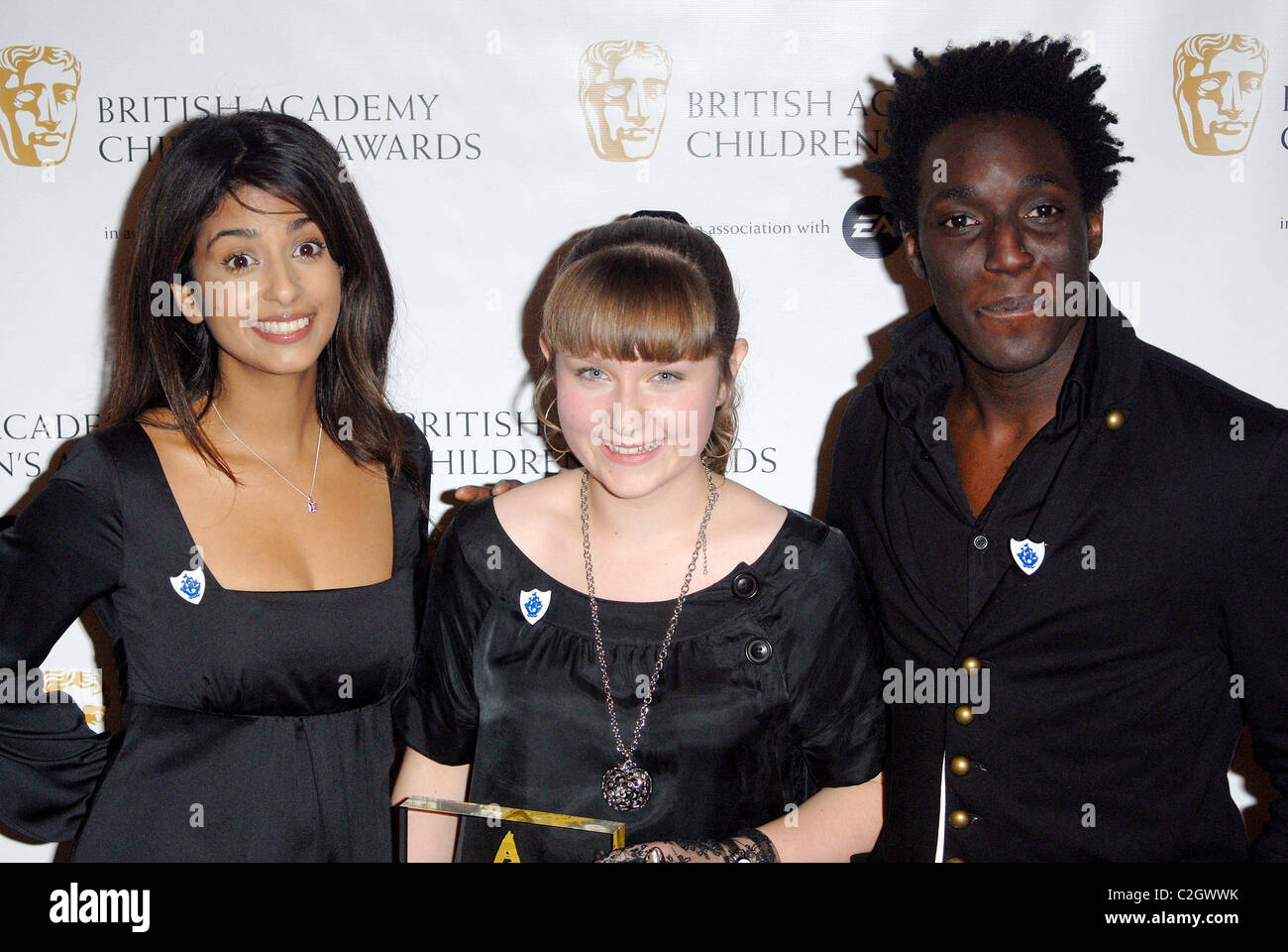 Konnie Huq, valutazione e Andy Akinwolere British Academy bambini's Awards 2007 presso il London Hilton - all'interno di Londra, Inghilterra - Foto Stock