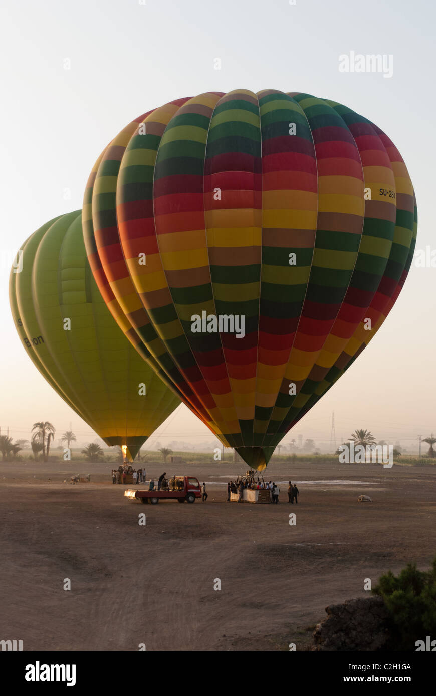 Palloncini di aria nella West Bank di Luxor - Egitto superiore Foto Stock