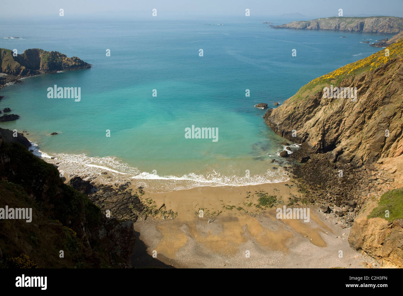 La grande spiaggia di Greve, Sark, Isole del Canale Foto Stock