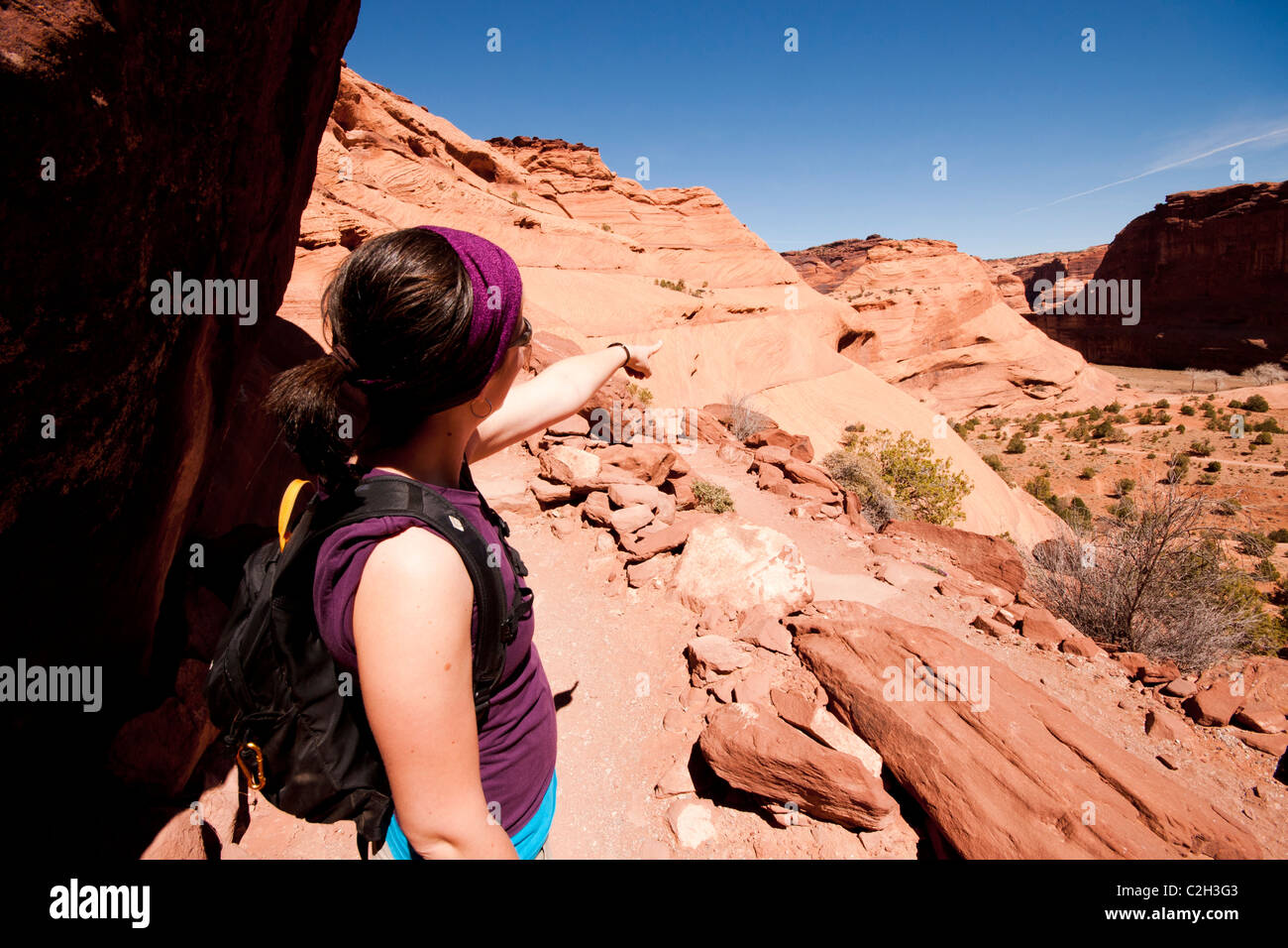 Canyon De Chelly monumento nazionale. Chinle Arizona, Stati Uniti. Foto Stock