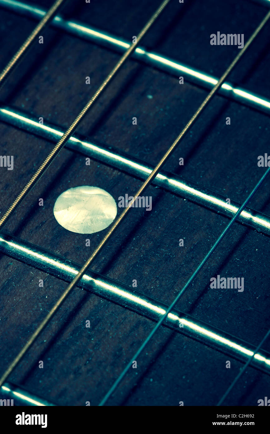 Chitarra acustica , stile retrò tonica foto Foto Stock