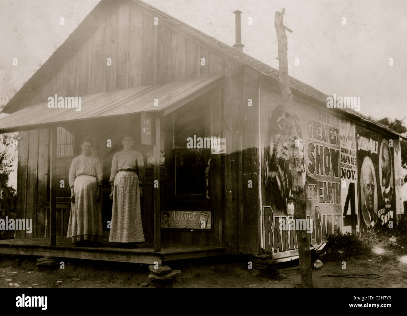 Un piccolo paese store vicino a nuova speranza Scuola Tecumseh, OK Foto Stock