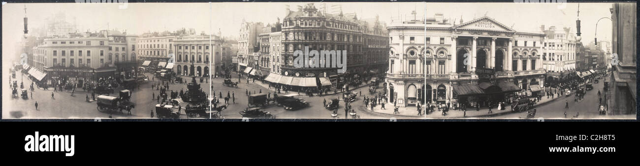 Vista panoramica di Piccadilly Circus, Londra Foto Stock