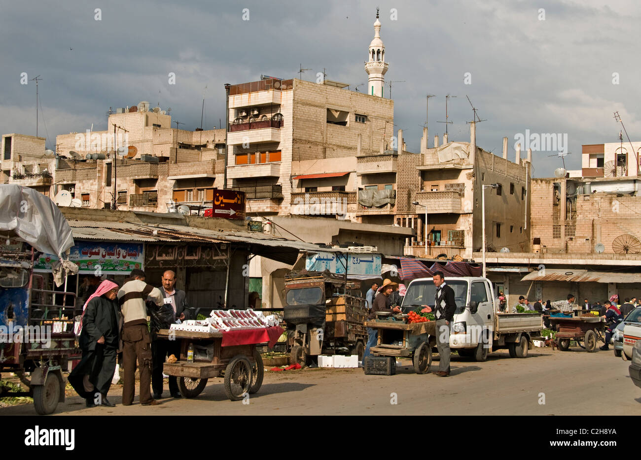 Hama Siria Bazaar Souq market shop città vecchia Foto Stock