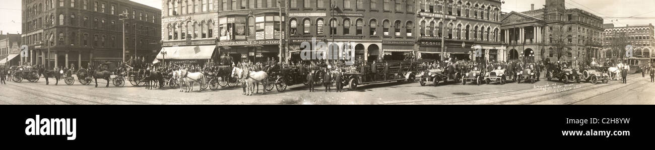 Il Cantone, Ohio Vigili del Fuoco, Ott 2, 1913 Foto Stock