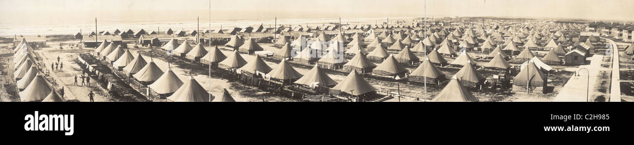 Xix & 28th fanteria Camp, Fort Crockett, Texas, 1914 Foto Stock