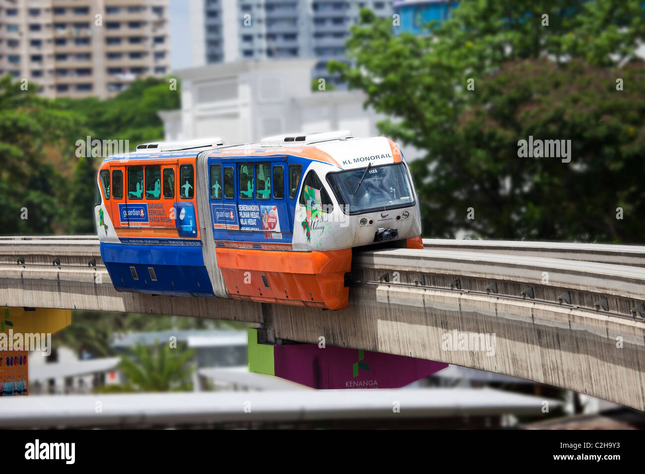 KL Monorail, Kuala Lumpur Foto Stock